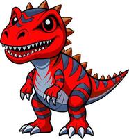 Cartoon Red Dinosaur illustration vector