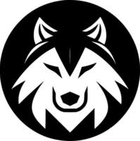Wolf, Black and White illustration vector