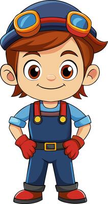 cartoon mechanic illustration