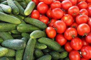 Fruits and vegetables are sold at a bazaar in Israel. photo