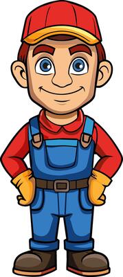 cartoon mechanic character