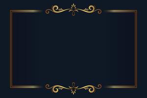 Royal golden frame luxury background with text space vector