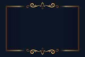 Royal golden frame luxury background with text space vector