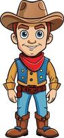 cartoon cowboy character vector