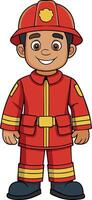 cartoon fireman Illustration vector