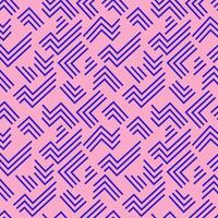 Fun pink line doodle seamless pattern vector