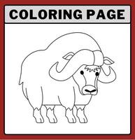 Animals colouring page isolated on white background. For kids coloring book. vector