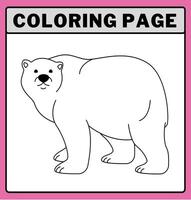 Animals colouring page isolated on white background. For kids coloring book. vector