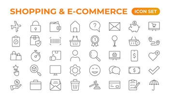 Shopping and ecommerce icon vector