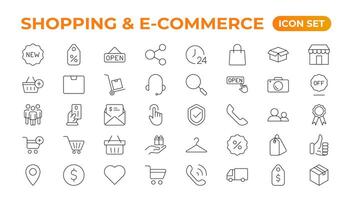 Shopping and ecommerce icon vector