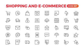 compras y comercio electrónico icono vector