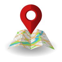 maps with location pointer vector