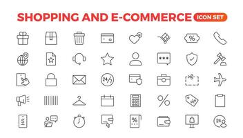 Shopping and ecommerce icon vector