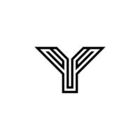 Alphabet Initials logo GY, YG, G and Y vector