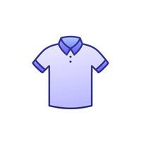 polo camisa icono con contorno vector