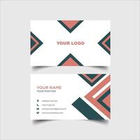 Abstract stylish business card template design vector