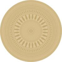 golden classic Greek round ornament. Circle of Ancient Greece and the Roman Empire. Byzantine painting of walls, floors and ceilings. Decoration of European palaces vector