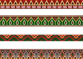 conjunto de de colores nativo americano nacional fronteras marcos en el estilo de el aztecas, mayas, incas vector
