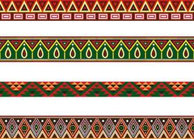 set of colored Native American national borders. frames in the style of the Aztecs, Mayans, Incas. vector