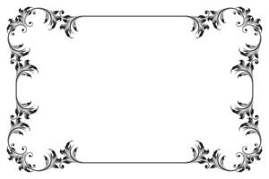 Ornamental wedding frame. Wedding border design vector