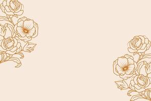 Handdrawn floral background ilustration vector