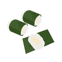 Peeled and whole lemper ayam vector