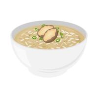 Jeonbokjuk Rice porridge with abalone vector