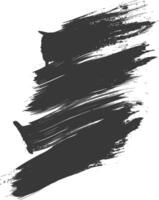 Silhouette brush stroke black color only vector