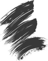 Silhouette brush stroke black color only vector