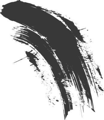Silhouette brush stroke black color only