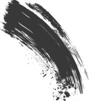 Silhouette brush stroke black color only vector