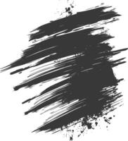 Silhouette brush stroke black color only vector