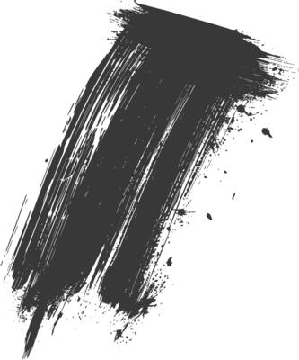Silhouette brush stroke black color only