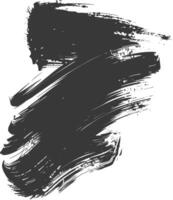 Silhouette brush stroke black color only vector