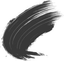 Silhouette brush stroke curved black color only vector