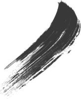 Silhouette brush stroke curved black color only vector