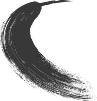 Silhouette brush stroke curved black color only vector