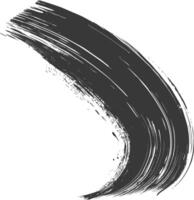 Silhouette brush stroke curved black color only vector