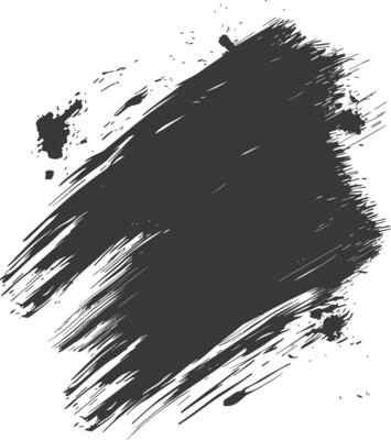 Silhouette brush stroke black color only