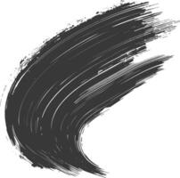 Silhouette brush stroke curved black color only vector