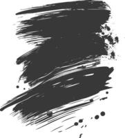 Silhouette brush stroke black color only vector