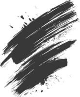 Silhouette brush stroke black color only vector