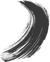 Silhouette brush stroke curved black color only vector