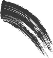 Silhouette brush stroke curved black color only vector