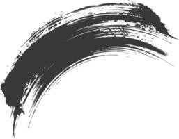 Silhouette brush stroke curved black color only vector