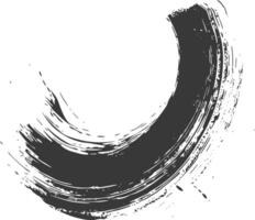 Silhouette brush stroke curved black color only vector