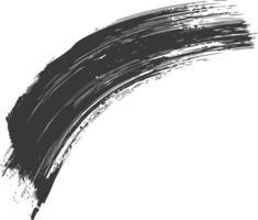 Silhouette brush stroke curved black color only vector