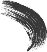 Silhouette brush stroke curved black color only vector