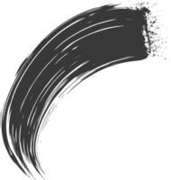 Silhouette brush stroke curved black color only vector