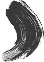 Silhouette brush stroke curved black color only vector